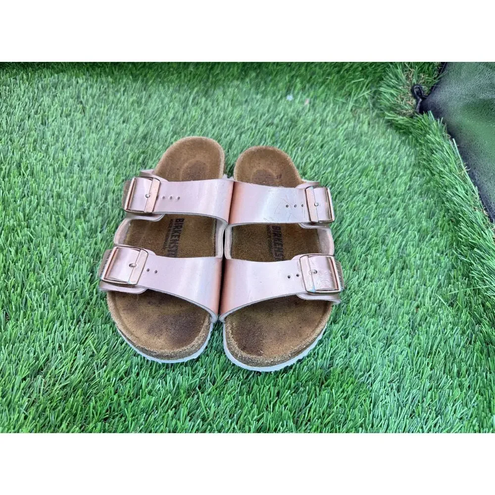 Birkenstock Arizona Slide Sandal Girls 10 Pink Synthetic Casual Slip-On Buckle